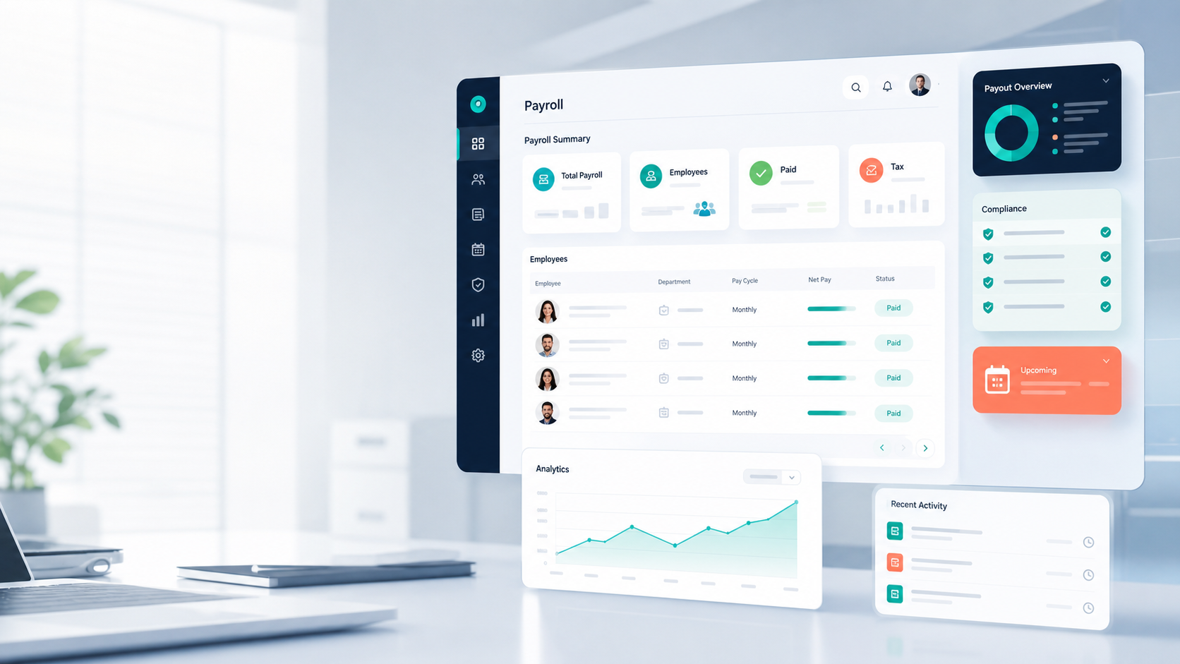 Kudotech payroll dashboard preview
