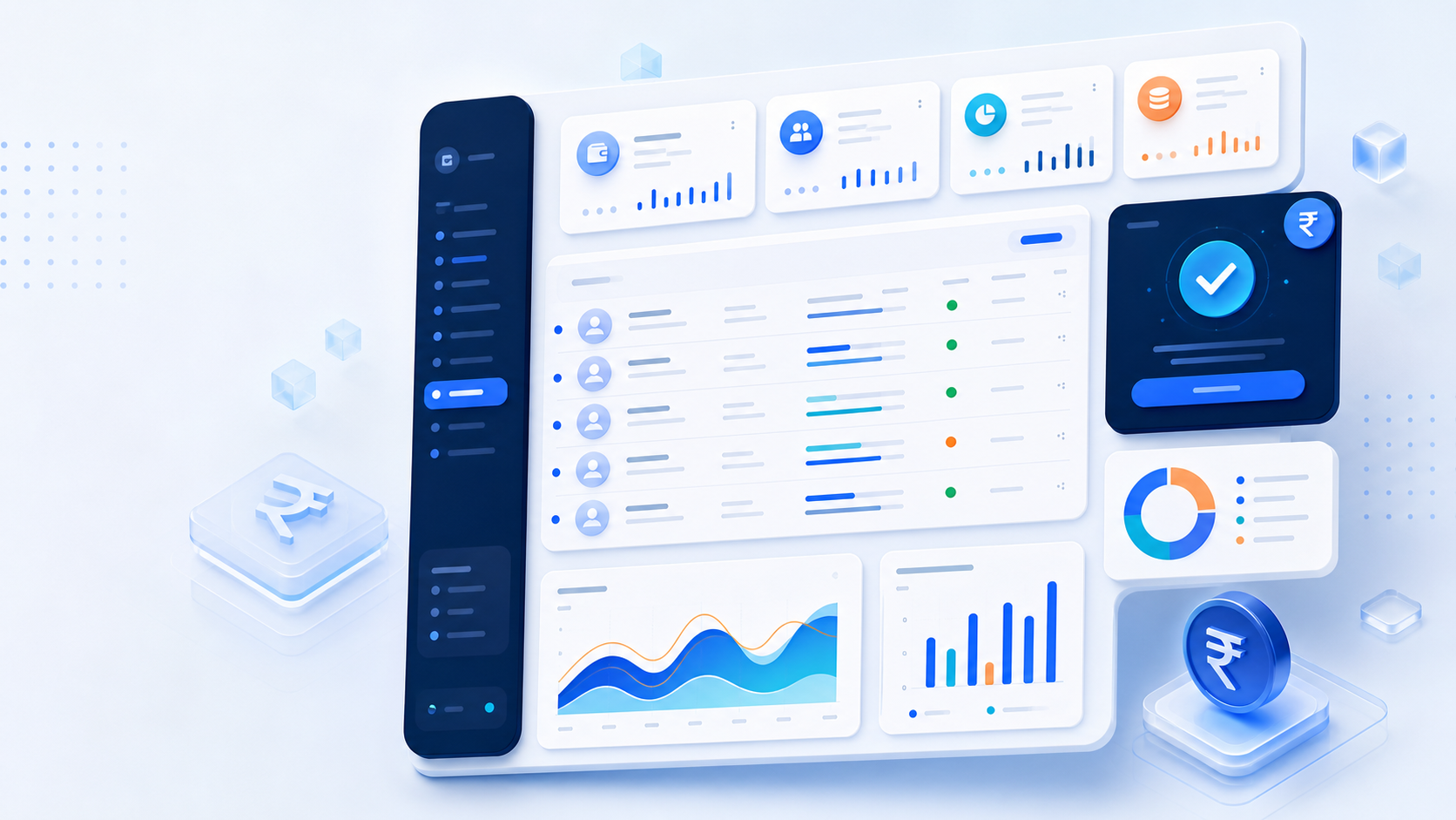Kudotech payroll dashboard showing salaries, employees, compliance, and reports